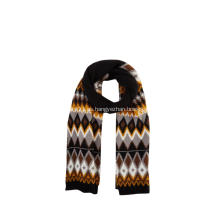 Bufanda de invierno de punto jacquard Argyle para mujer